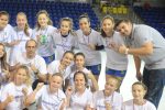 Žiačky na záver s výhrou a prehrou s Drábovou Košice (93/127)
